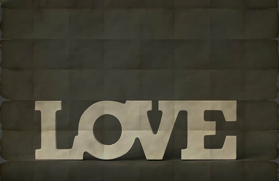 gray, white, love-printed textile, valentine's day, love, romance, font, lettering, affection, feelings