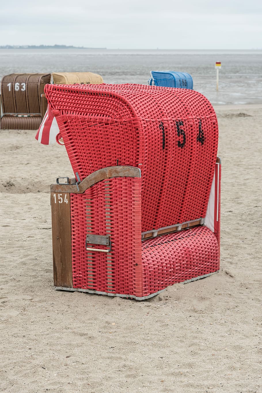 Beach Chair, North Sea, Sea, Beach, beach, wind protection, seagull, holiday, summer, sea, promenade