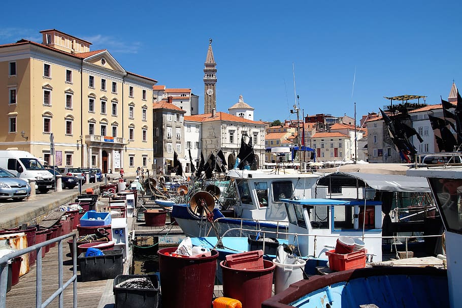 the city of piran, fishing port, fishermen, slovenia, the historic city of, monument, things to do, ancient, seaside, architecture