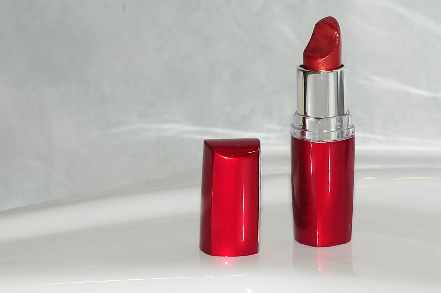Lipstick, Make Up, Cosmetics, red, feminine, lips, reddish, melted, beauty product, indoors