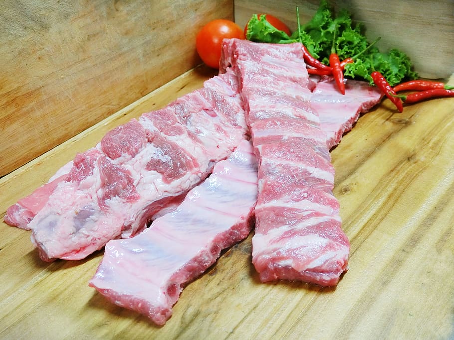 pig, pork, meat, pork steak, delicious, steak, rib, food, food and drink, freshness