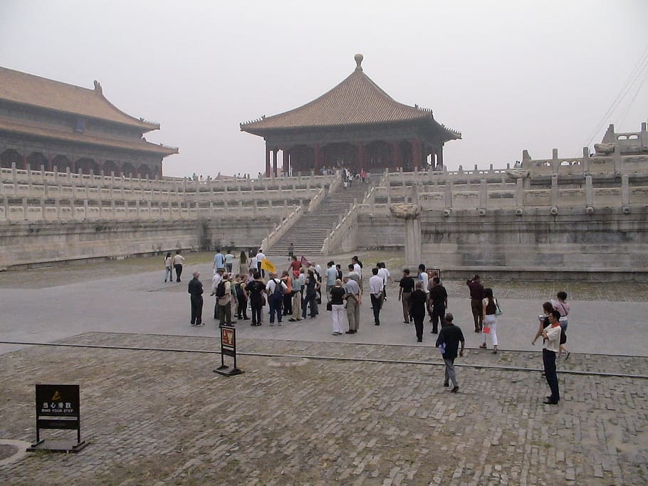 Fog, Haze, Rainy Day, Beijing, forbidden city, famous, architecture, history, travel destinations, large group of people