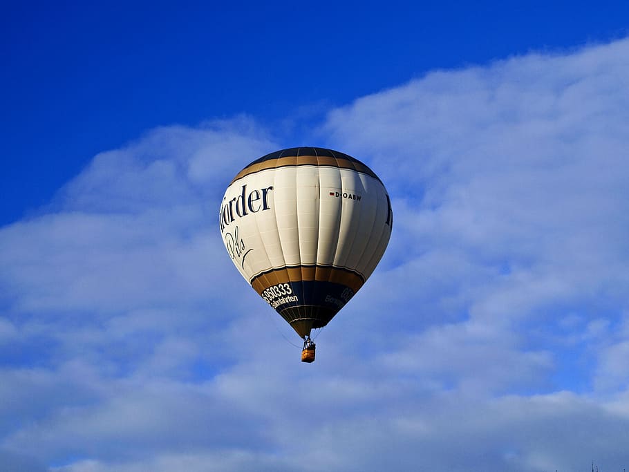 céu, balão, voar, nuvens, balão de ar quente, azul, dirigir, céu azul, passeio de balão de ar quente, balão em cativeiro