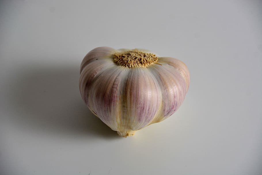 purple, white, garlic, surface, clove of garlic, kitchen, condiment, head of garlic, garden plant, garlic grown