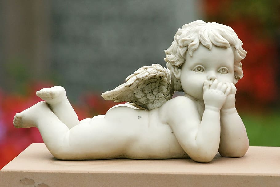 malaikat, patung, harmoni, seni, kuburan, iman, harapan, figur malaikat, kontemplatif, malaikat pelindung