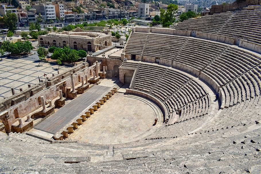 Teatro romano, siglo II, hito, arquitectura, viajes, ciudad, histórico, turismo, famoso, monumento