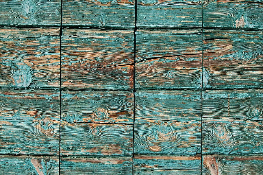 teal, brown, abstract, painting, closeup, green, wooden, surface, wood, floor