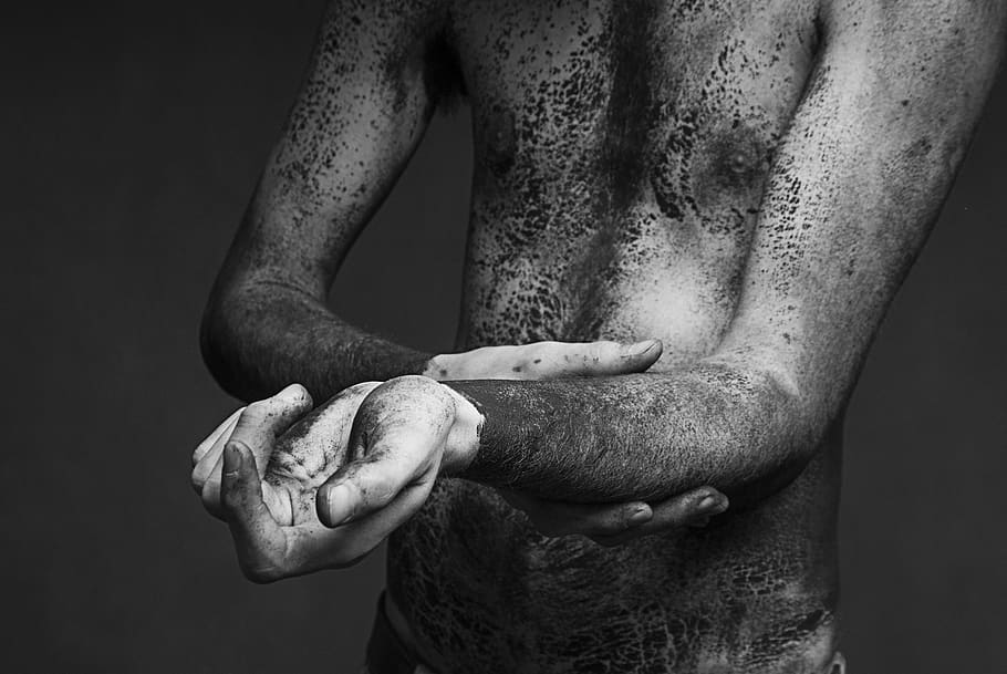black, white, black and white, man, rustic, human, hands, body, person, people
