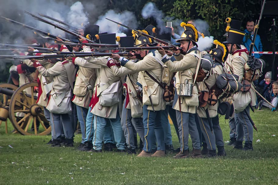 pertempuran york 1809, napoleon, sejarah, perang, penembakan, sekelompok orang, orang sungguhan, orang banyak, sekelompok besar orang, pakaian