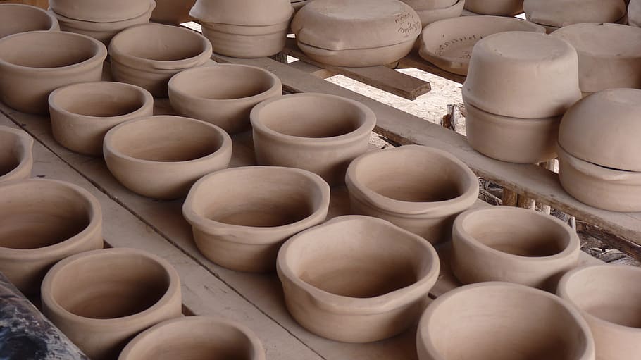 brown, clay pot, brown clay, clay, pottery, ceramic, potter, pot, craft, handmade