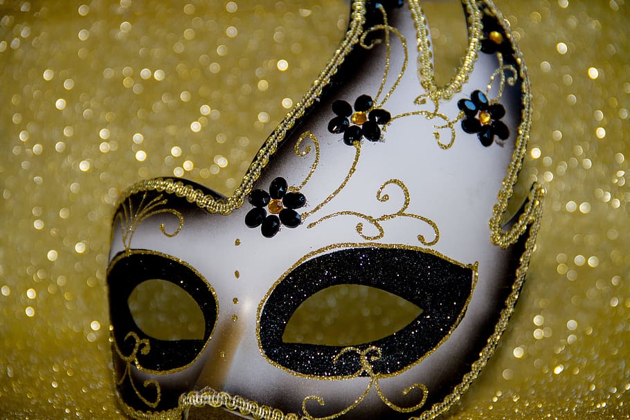 white, gray, floral, masquerade eye mask, panel, celebration, venetian, masquerade, ornament, mask