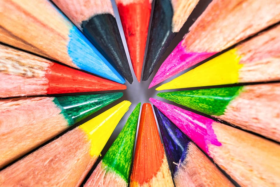 lápices de colores, color, escuela, dibujar, pintar, crayones, bolígrafos, dibujo, pintura, arte