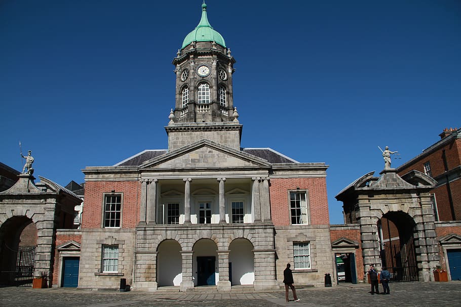Dublin Castle, Landmark, Irish, castle, medieval, historic, monument, famous, exterior, attraction