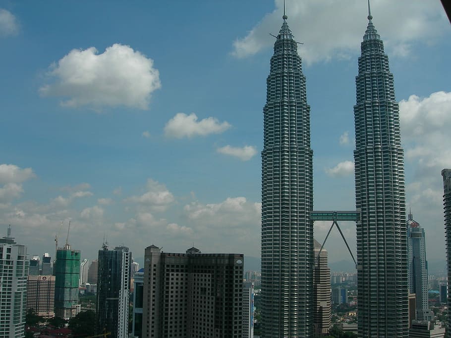 Kembar, Menara, Kuala Lumpur, Malaysia, kota, bangunan, arsitektur, langit, tengara, gedung pencakar langit