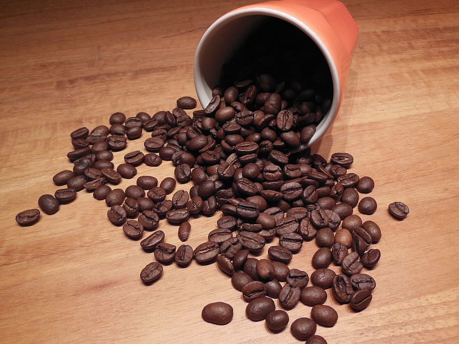 コーヒー, 豆, カップ, 茶色, 飲み物, カフェイン, コーヒー-ドリンク, カフェ, エスプレッソ, ロースト