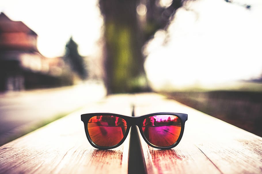 red, fashion glasses, wooden, table, Wooden Table, accessories, bench, fashion, glasses, picnic