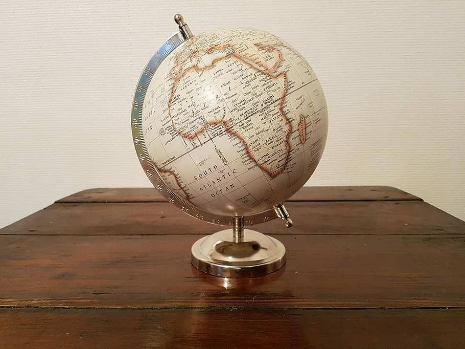 globo terrestre, áfrica, globo, mapa do mundo, terra, a terra, globo - objeto feito pelo homem, planeta terra, mesa, esfera