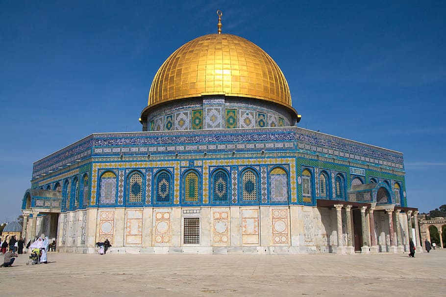 cúpula, roca, Israel, Cúpula de la roca, Jerusalén, montaje del templo, cúpula dorada, templo, judío, santuario principal