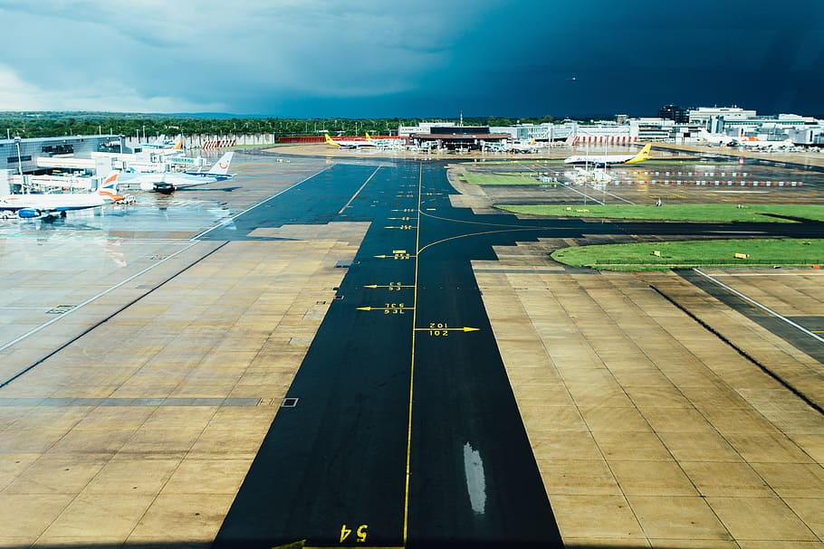 airport runway plane, Airport, Runway, Plane, travel, transportation, sea, airport runway, airplane, sky