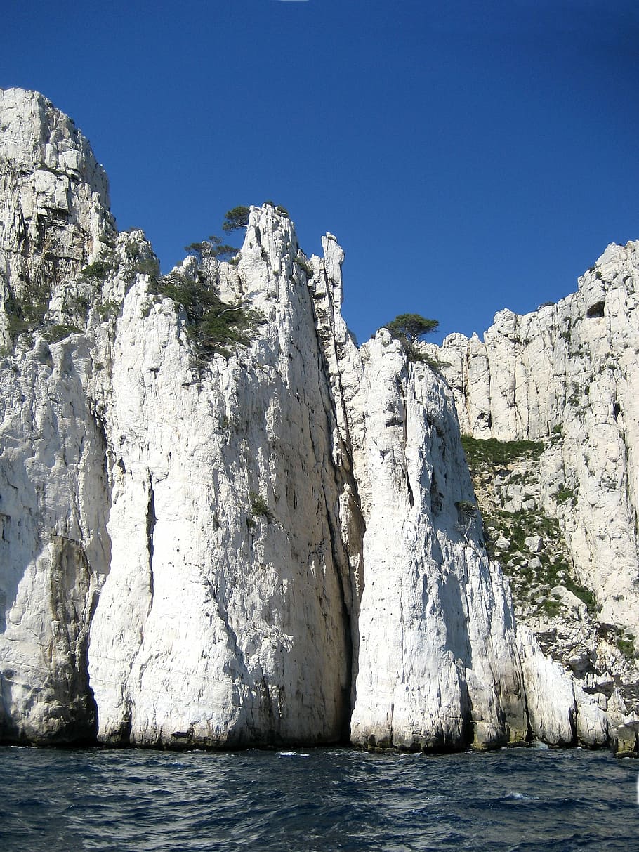Massif, Calanques, Limestone, massif of the calanques, cliffs, cassis, provence-alpes-côte d'azur, mediterranean, france, ice