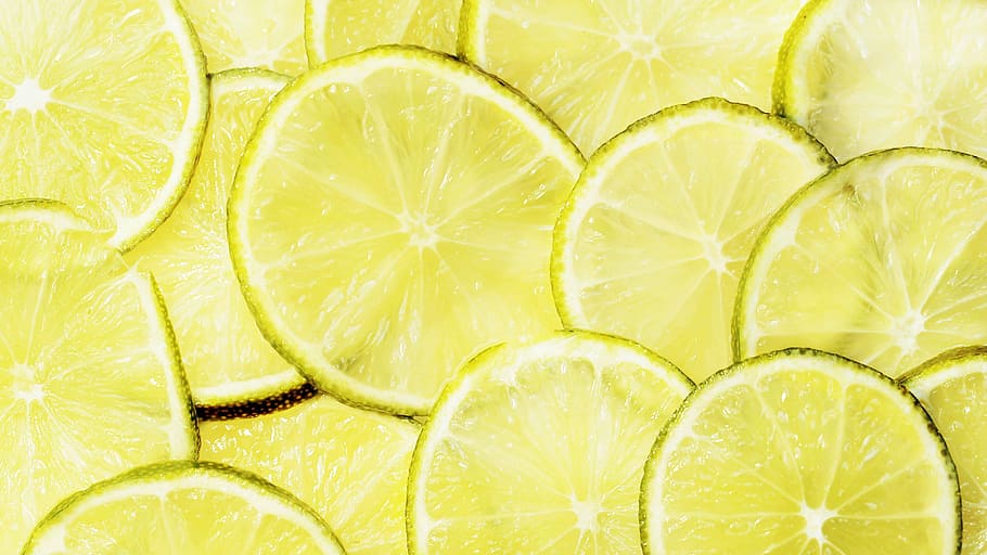 sliced lemon lot, slice, lemon, lime, lime slices, citrus fruit slices, green, yellow, green yellow, yellow green