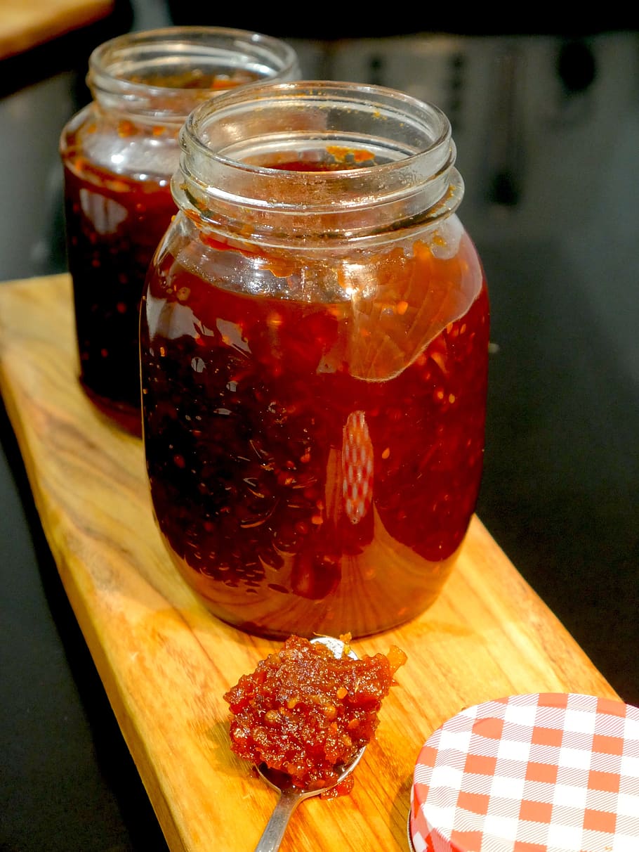 jar, jam, glass, food, honey, homemade, preserve, organic, condiment, rustic