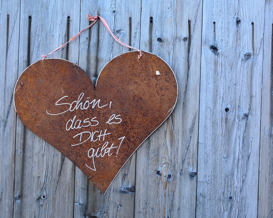 brown, wooden, heart, hanging, signage, wall, symbol, love, decoration, arts crafts