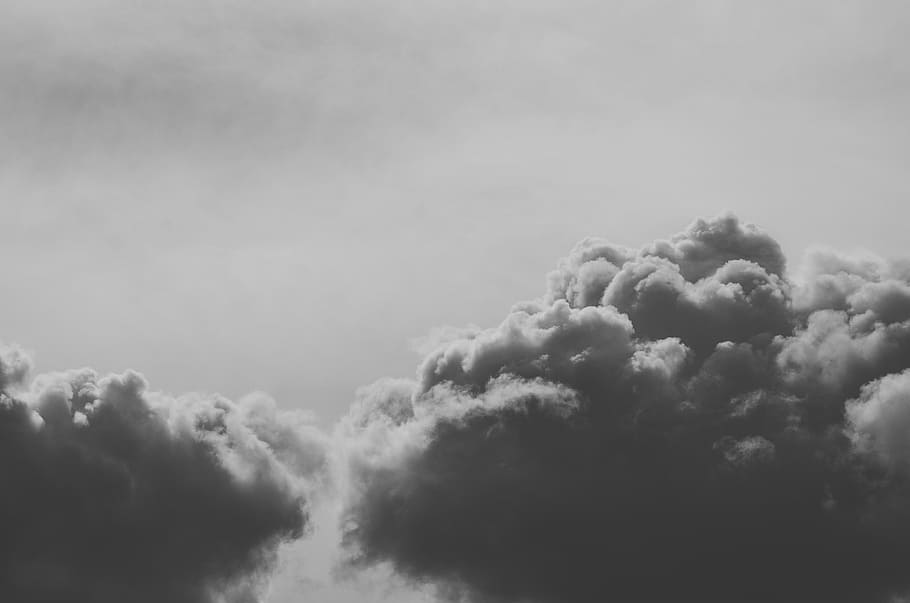 dark, clouds, white, sky, black and white, weather, cloud - sky, nature, cloudscape, backgrounds