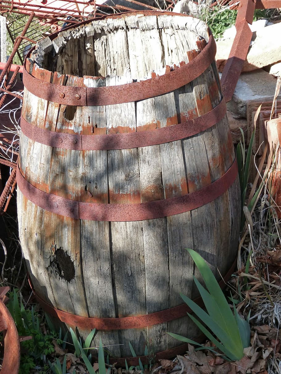 Cask, Viticulture, Old, Broken, Wood, oxide, barrel, day, outdoors, wood - material