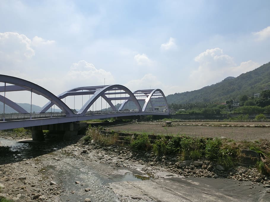 jiaxian dist, cidade de kaohsiung, taiwan, rio, ponte, estrutura construída, arquitetura, nuvem - céu, ponte - estrutura feita pelo homem, transporte