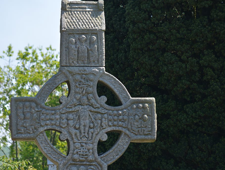 Архитектура, Крест, Ирландия, христианство, религия, кладбище, церковь, надгробная плита, мемориал, могила