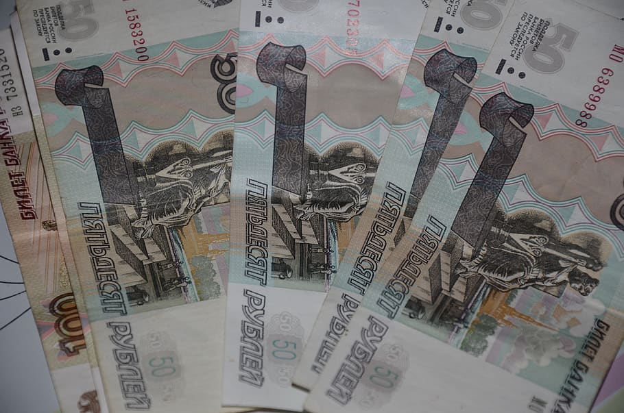 dinheiro, russos, papel-moeda, rublo, russo, crise, riqueza, rússia, negócios, 50 rublos