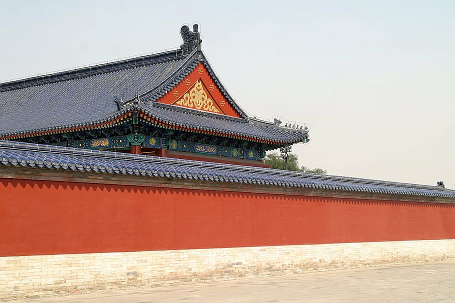 Beijing, China, techo, dragón, ciudad prohibida, arquitectura, palacio, ornamento, estructura construida, exterior del edificio