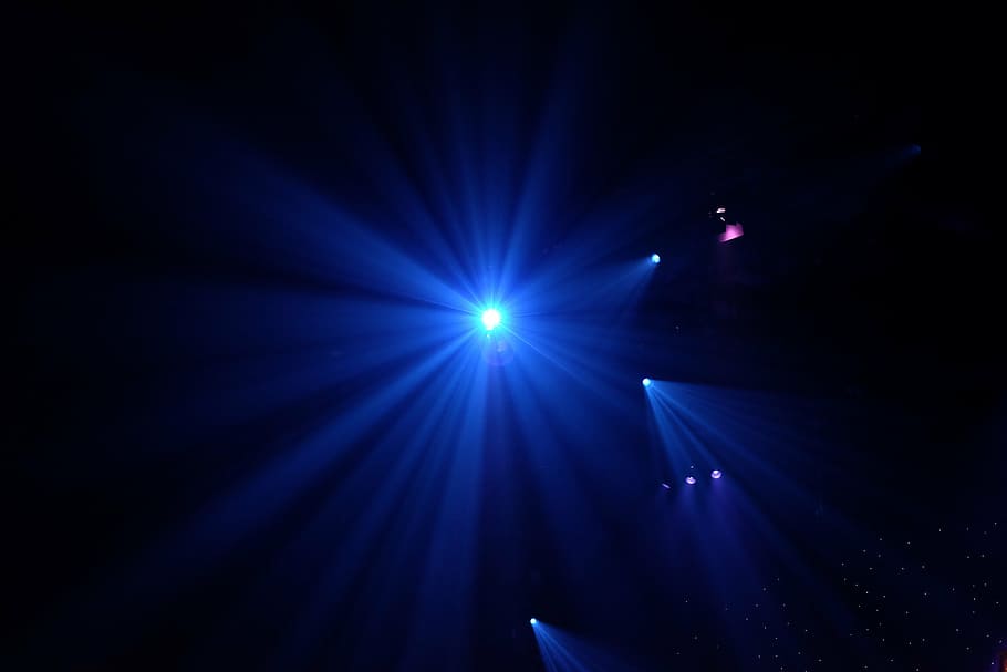 azul, ilustración de luz estroboscópica, espectáculo, luces, escena, proyectores, actuación, noche, arte cultura y entretenimiento, teatro