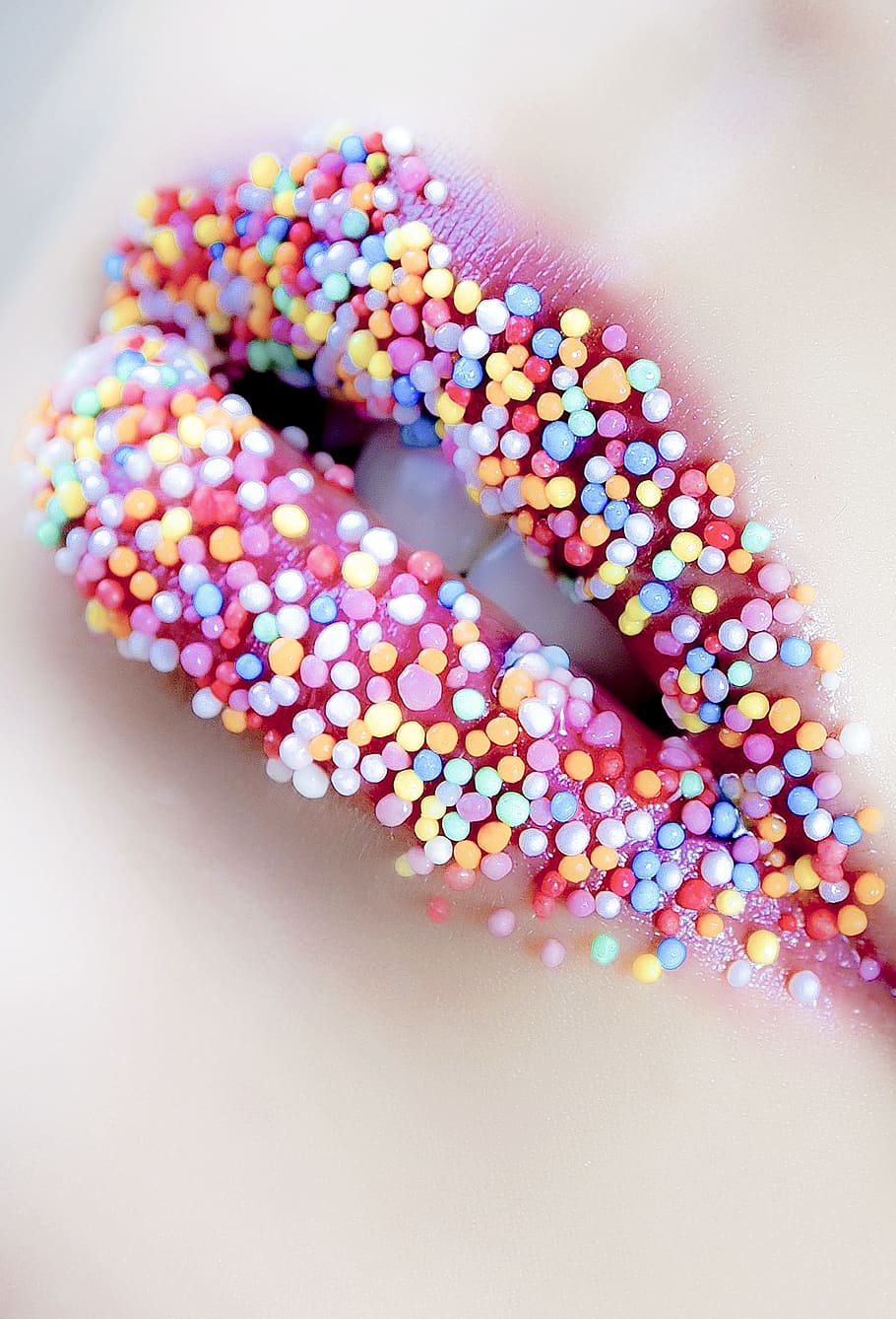 mujer, labio, caramelos de colores variados, labios, dulce, rojo, piel, cara, boca, tentación