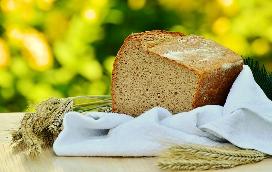 pão de forma, topo, branco, esteira, pão, cereais, assar, cozido, artesanato, nutrição
