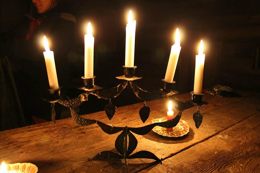 light, candlestick, wood, candle wax, candle, fire, burning, flame, indoors, fire - natural phenomenon