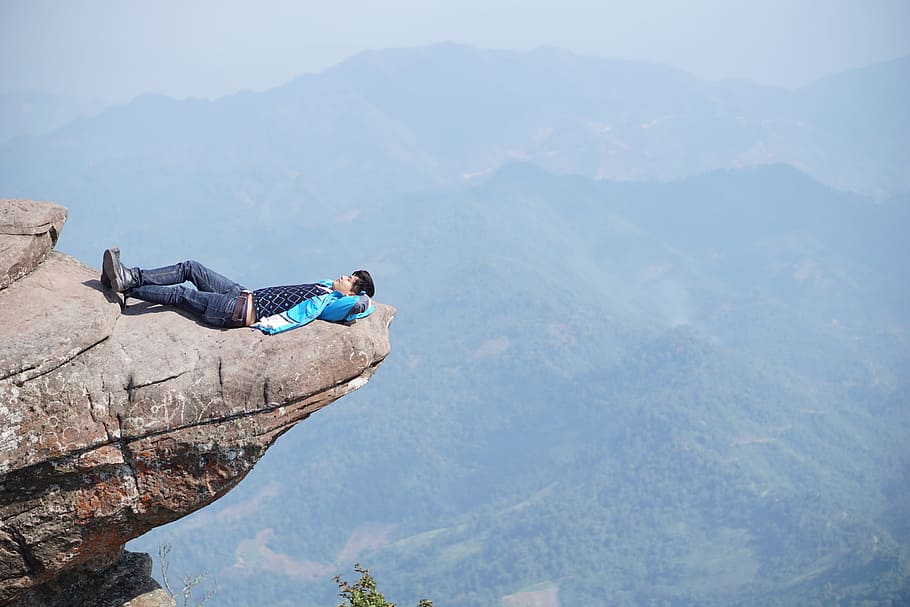 Moc Chau, Laos, phaluong, nature, outdoors, mountain, one Person, rock - Object, color Image, adventure