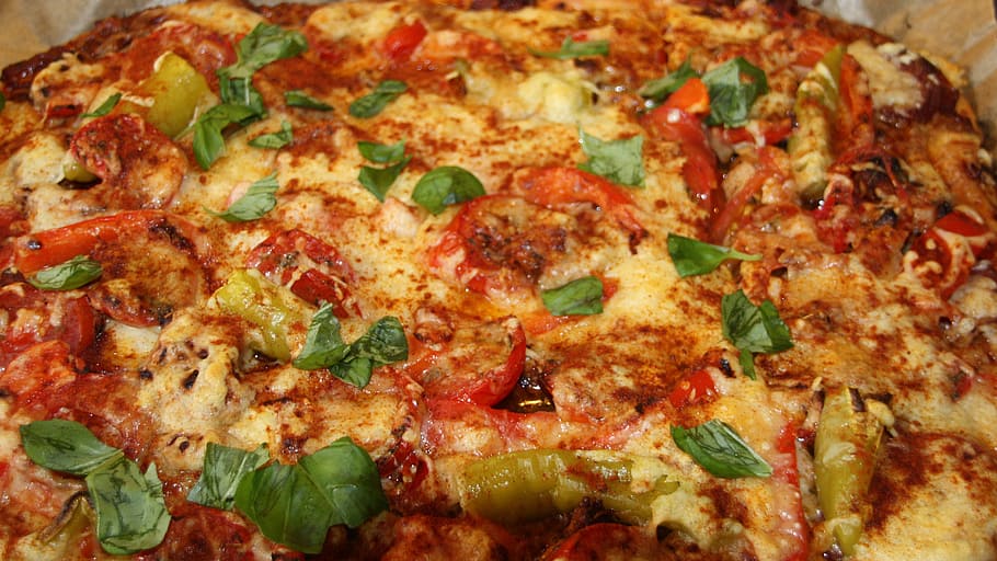 pizza, basil, margarita, italian, eat, italy, delicious, food, food and drink, ready-to-eat