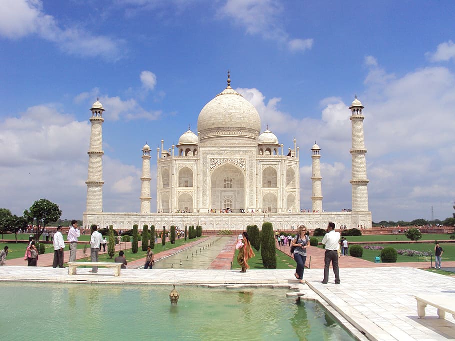 taj mahal, india, Taj Mahal, Mausoleum, Agra, uttar pradesh, grave, mosque, india, dome, travel destinations