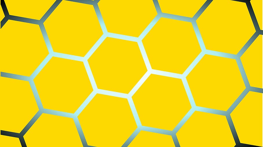 yellow hexagon pattern, yellow, square, the hive, geometric shape, vibrant color, colored background, full frame, cultures, studio shot