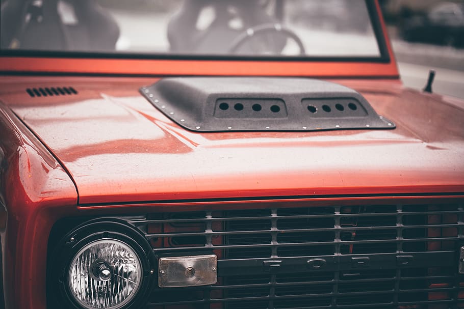 red, car, headlight, vehicle, travel, mode of transportation, motor vehicle, land vehicle, transportation, retro styled