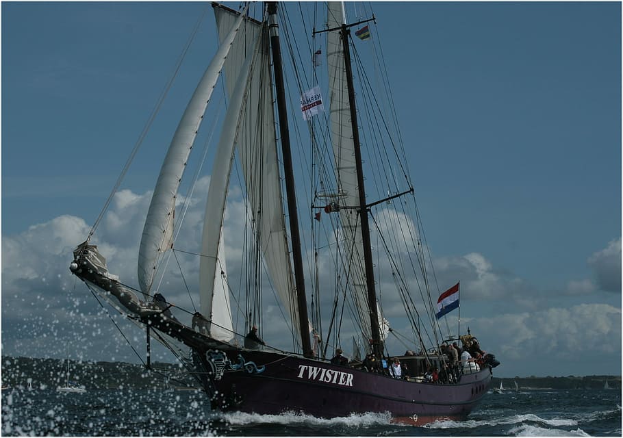 Twister, velero, Brest, brest 2012, puerto de brest, barcos viejos reunidos, embarcación náutica, vela, mar, transporte