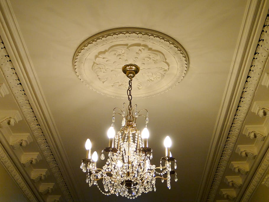 chandelier, country house, stucco, property, england, english, manor house, cultural monument, house, gorgeous