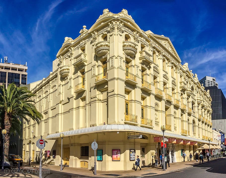 Perth, Theatre, His Majesty, Australia, perth, theatre, his majesty's, landmark, city, old, building