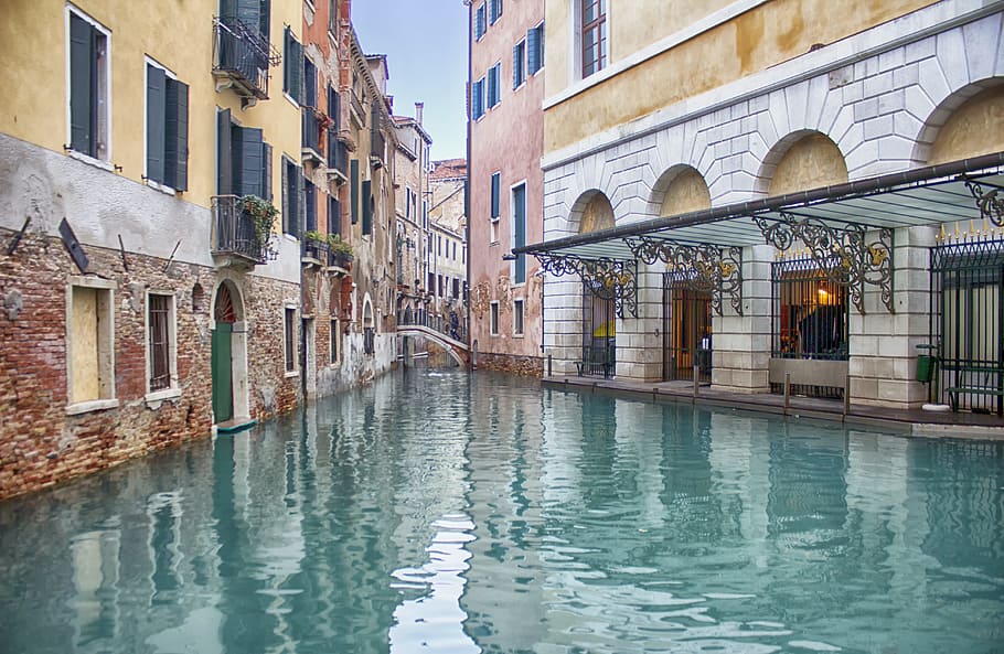 venice canal, italy, venice, city, water, italy, building, tourist, architecture, antique, historical