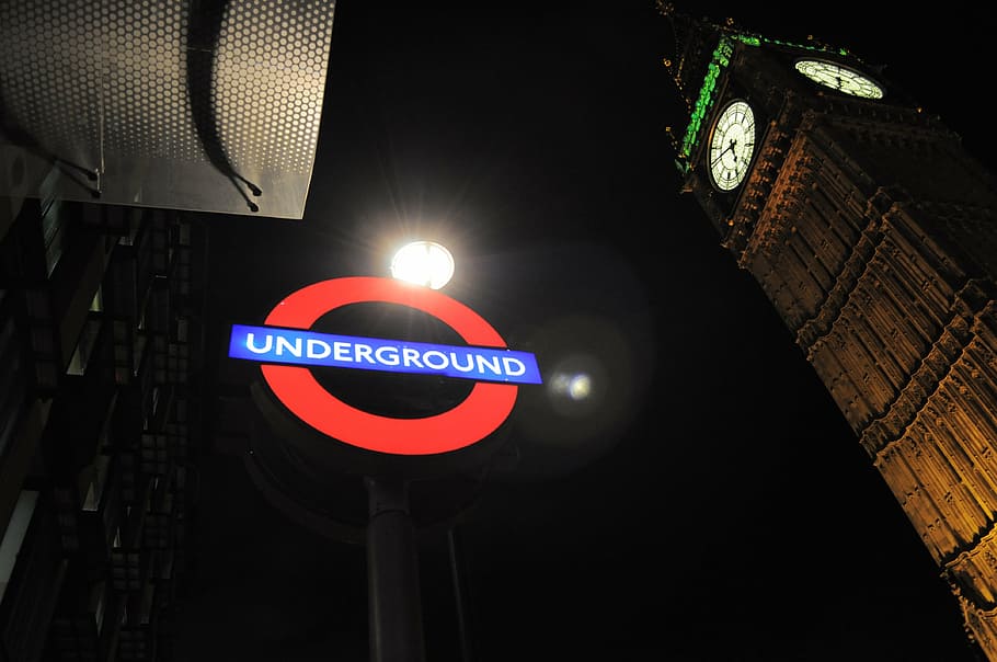 tube, underground, westminister, london, night, big ben, subway, metro, transport, transportation