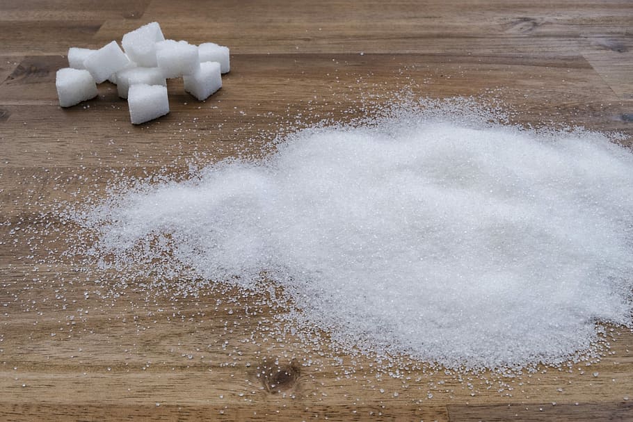 сахар, сахар-песок, сахарный кубик, кусочки сахара, еда, питание, сладкое, углеводы, энергия, нездоровый