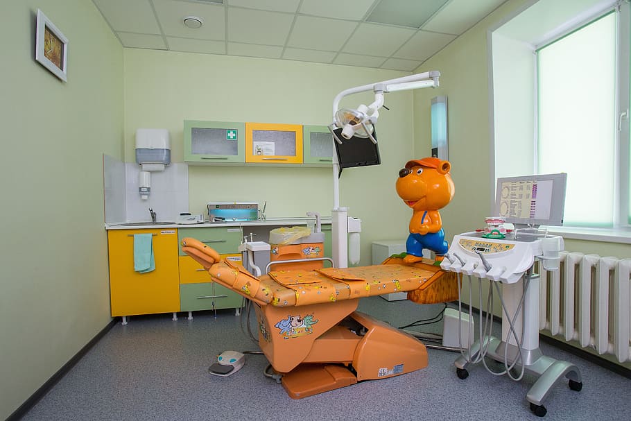 furniture, room, clinic, hospital, dentistry, armchair, installation, indoors, table, seat