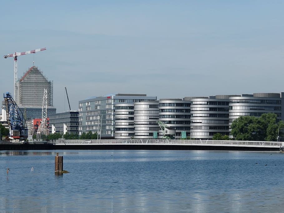 Duisburg, Inner Harbour, Port, Building, duisburg, inner harbour, architecture, crane, north rhine westphalia, rheinland, ruhr area